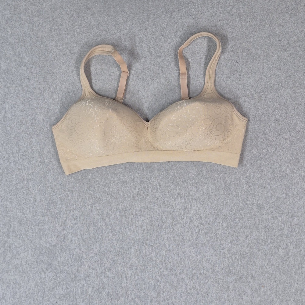 Bali Women Bra 36C Beige‎ Geometric 3463 T Shirt Wireless Strap